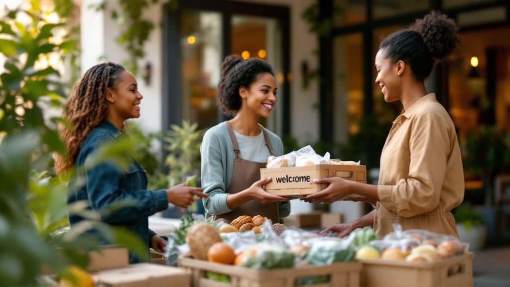 Fresh surplus food ready for sharing in a local neighbourhood