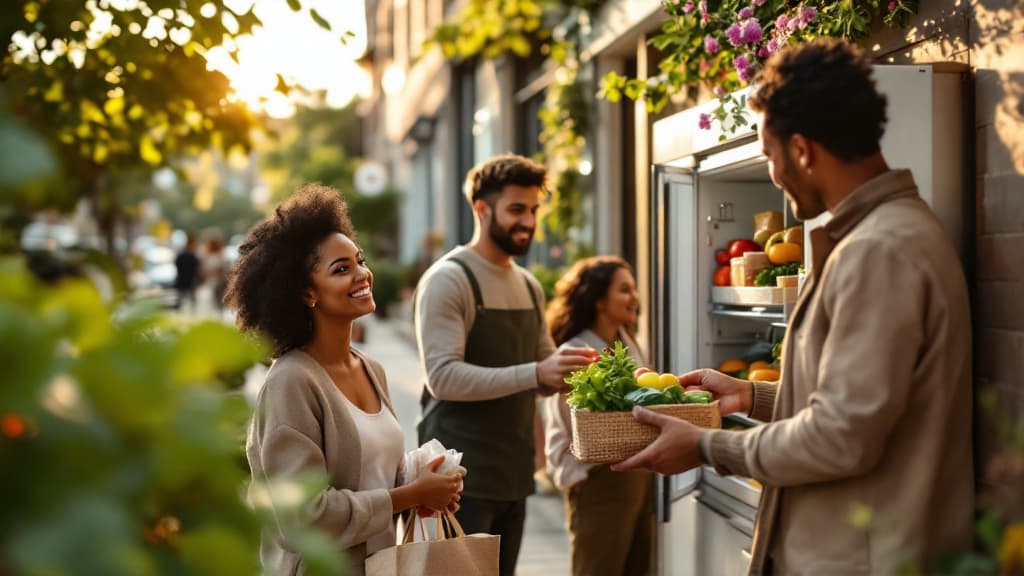A completed food exchange bringing neighbours together